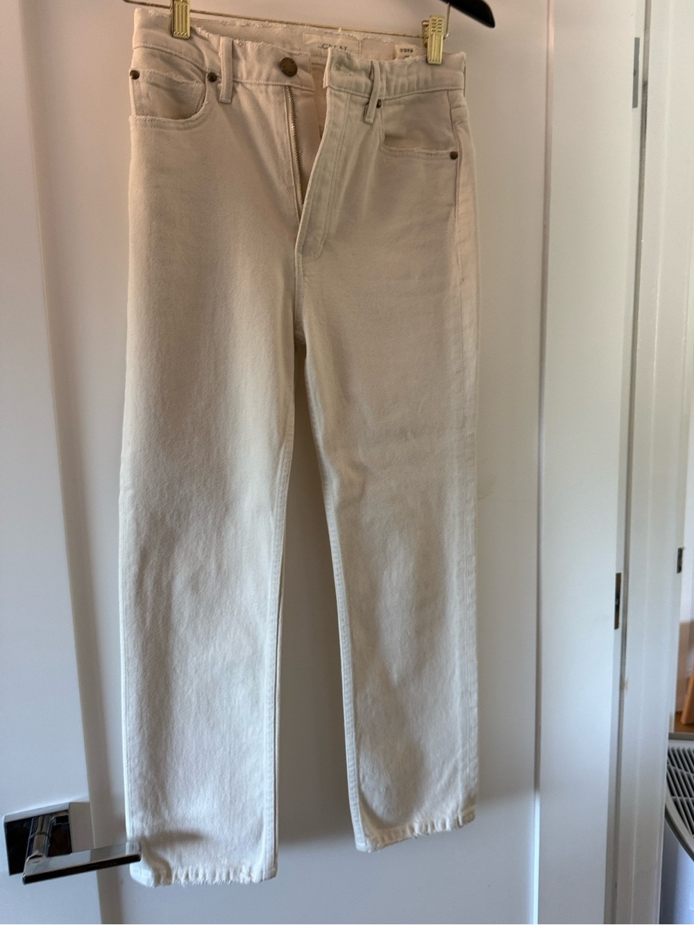 THE GREAT the straight a cream jeans